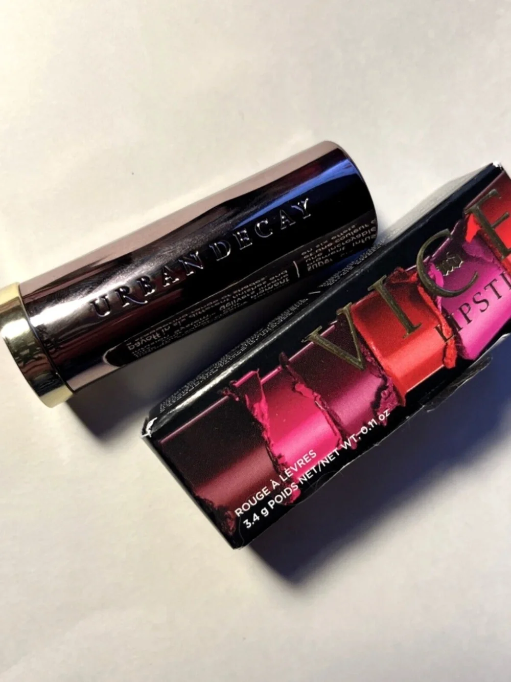 Urban Decay Vice Lipstick CRASH Creamy Orange Red 0.11 oz New in Box